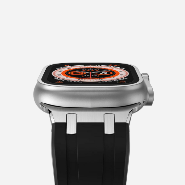 Apple Watch Series9 Rubber Band with Titanium Clasp